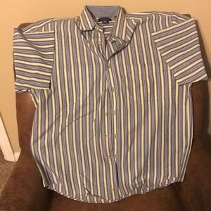 MEN 15-15 AN HEUSEN SHIRT WRINKLE FREE BUTTON UP W/ DOUBLE CHEST POCKET